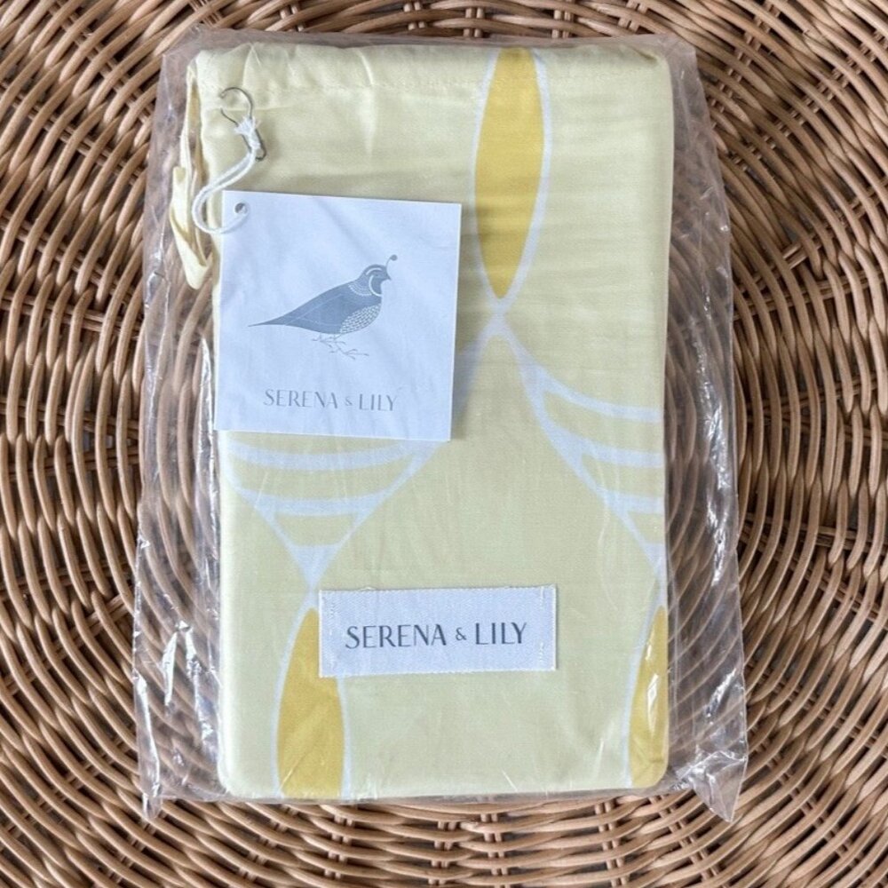 NEW Serena & Lily Lemon Jules Euro Pillow Sham-Yellow